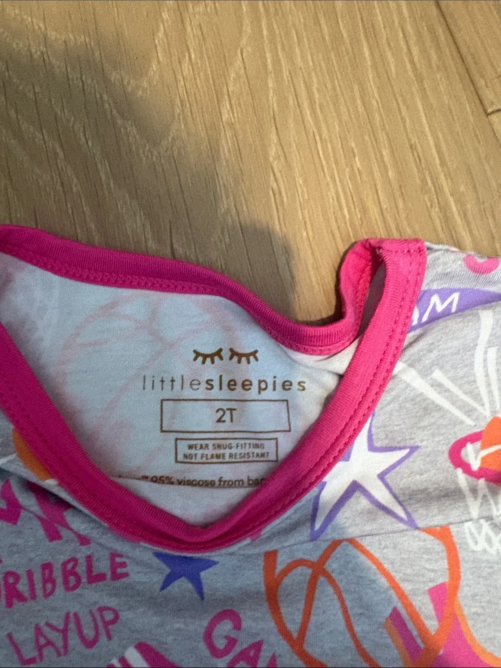 NWOT little Sleepies two piece slam dunk